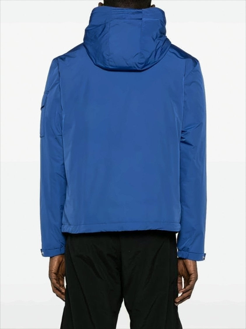 Moncler Lightweight Blue Moncler Jacket With Adjustable Hood