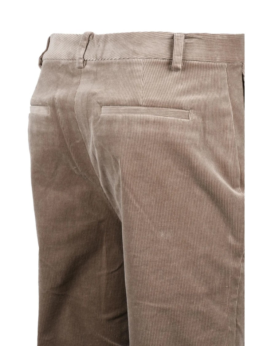 Lauren Ralph Lauren Stretch Trousers With Corduroy Texture And Flare Hem