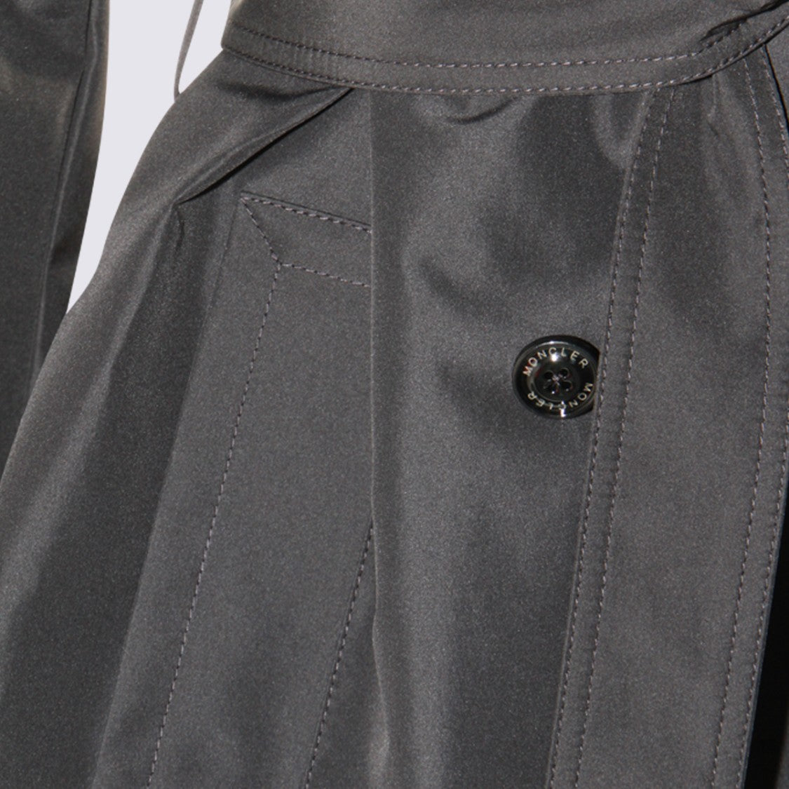 Moncler Genius X Edward Enninful Trench Coat With Tailored Belted Waist And Double-Breasted Front