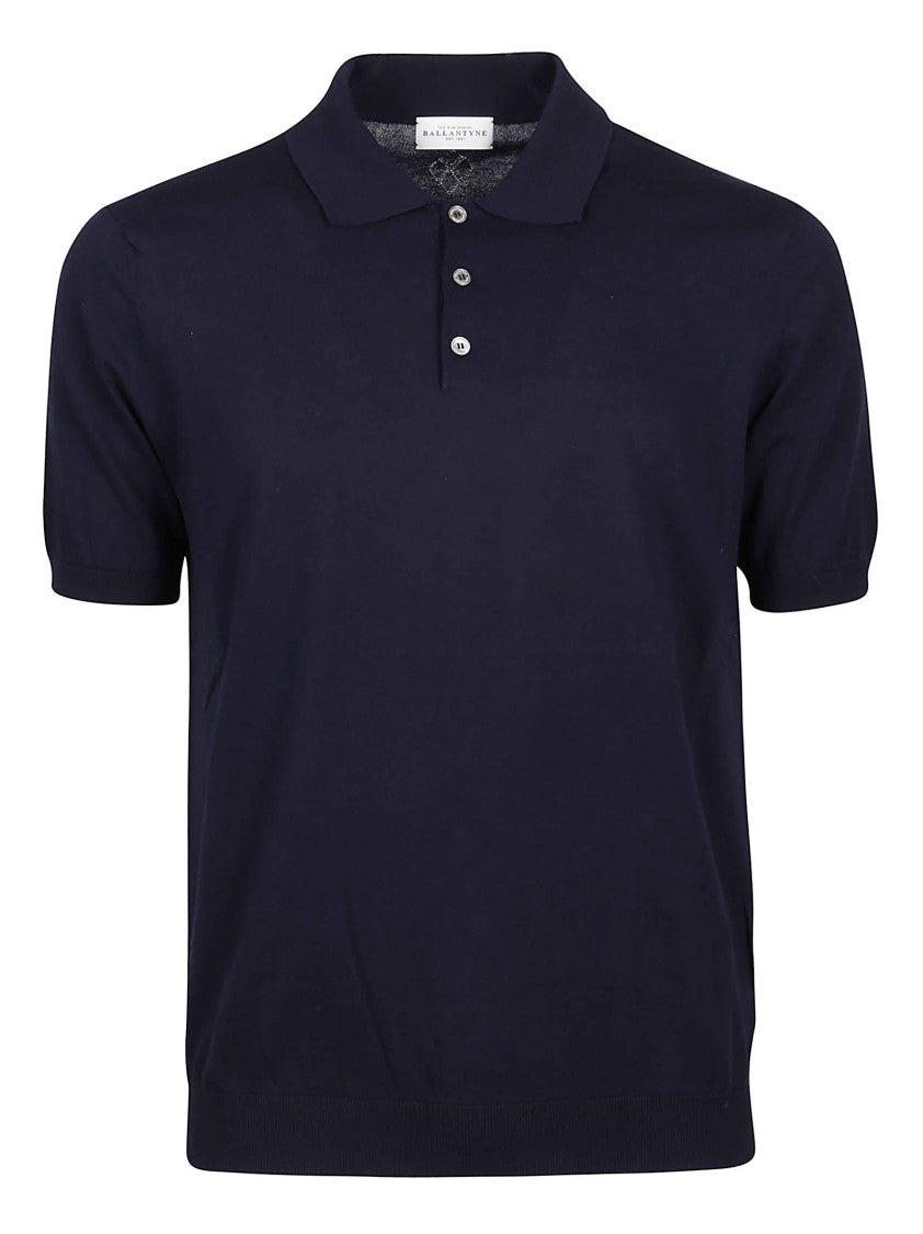 Ballantyne Short Sleeve Plain Fitted Polo