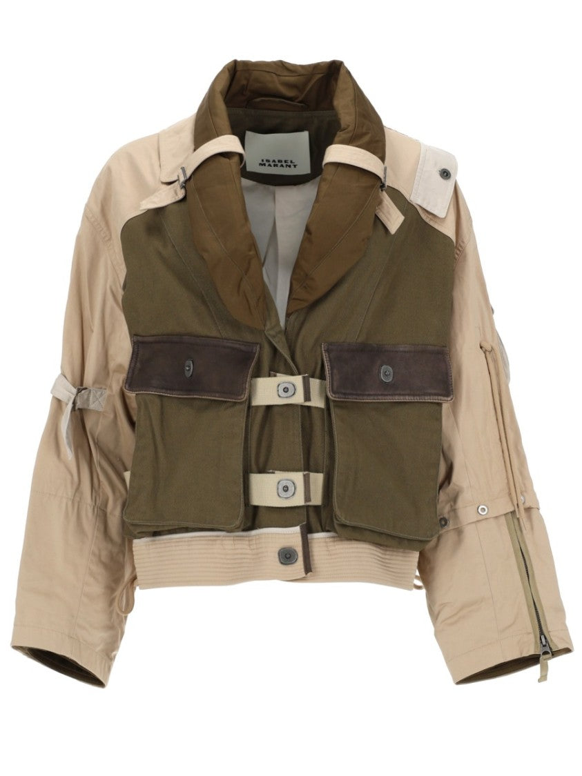 Isabel Marant Julissa Cropped Utilitarian Panels Jacket