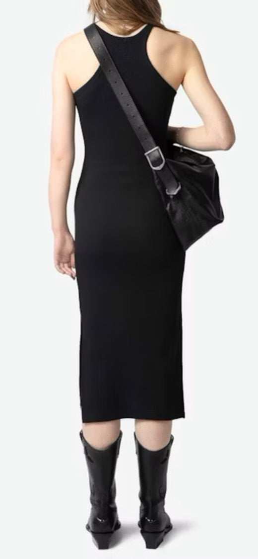 Zadig & Voltaire Fitted Black Midi Dress