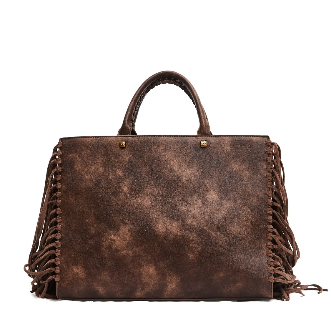 Rue Madame Fringe-Detail Aged Eco-Leather Tote Bag