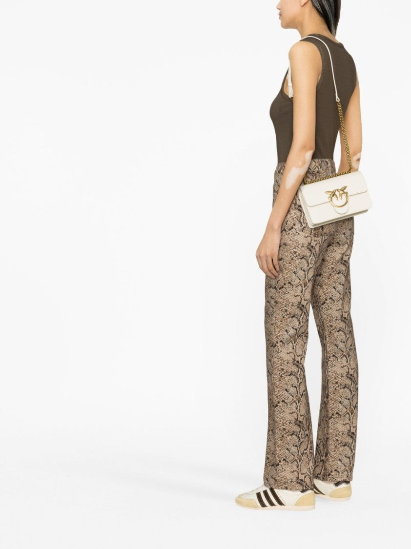 Pinko Structured White Handbag