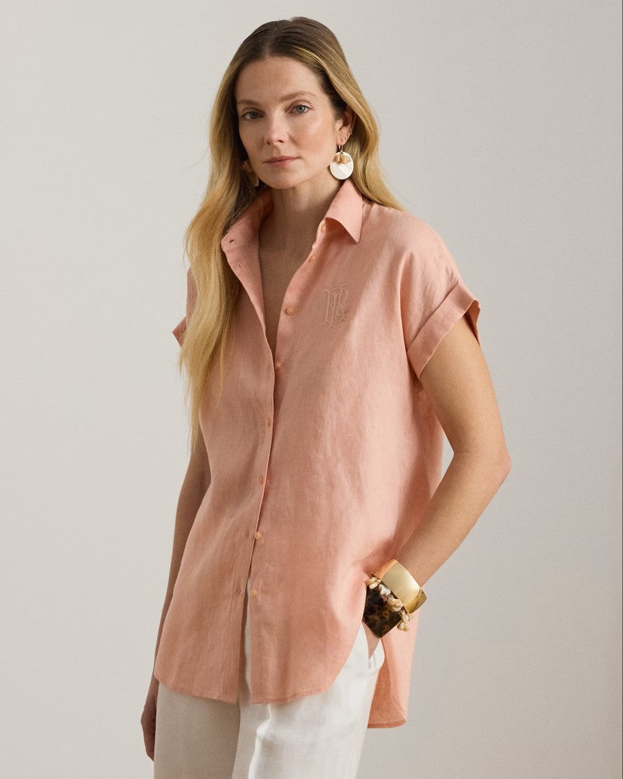 Lauren Ralph Lauren Rosa Tissue Linen Button Shirt