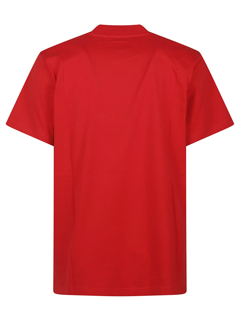 Moschino Red Logo Print Cotton T-Shirt