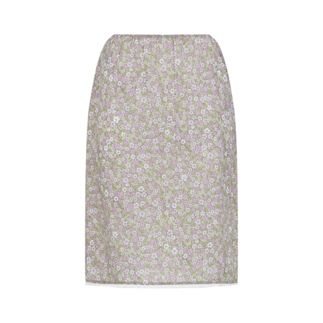 Prada Knee-Length Floral Print Midi Skirt