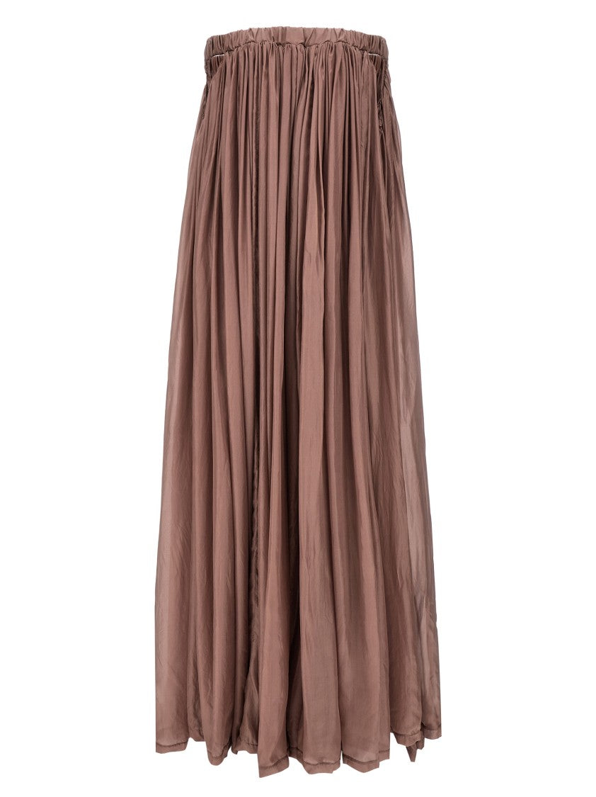 Rick Owens Floor-Length Silk Dress With Elasticized Bodice