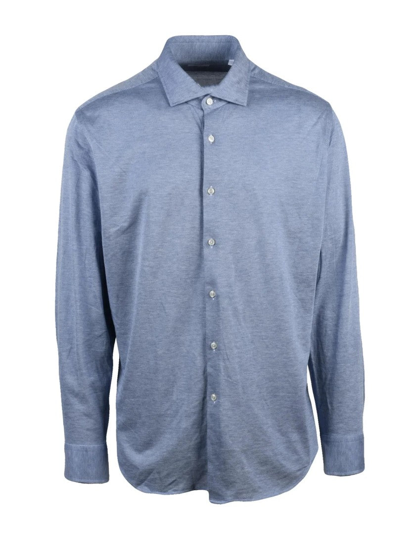 Xacus Blue Cotton Lyocell Shirt