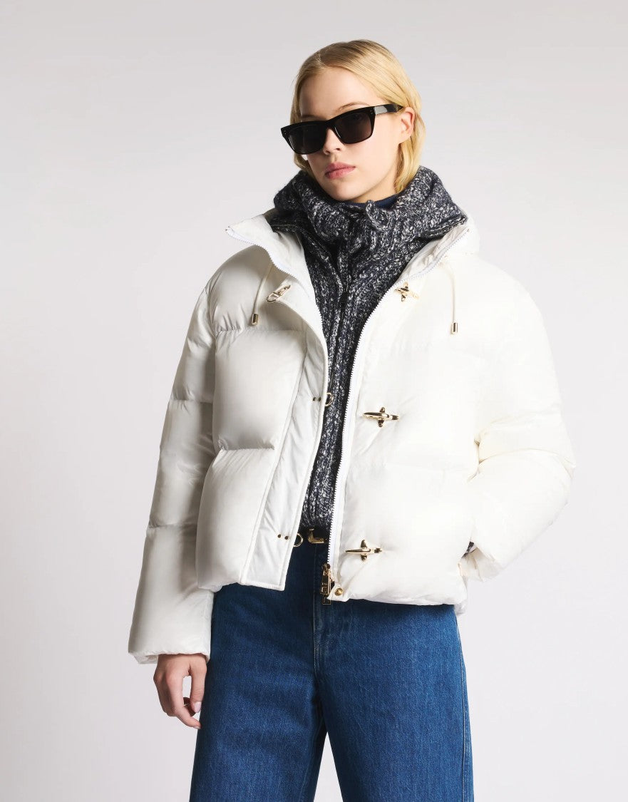 Fay Cropped Down Jacket With Hook Closure