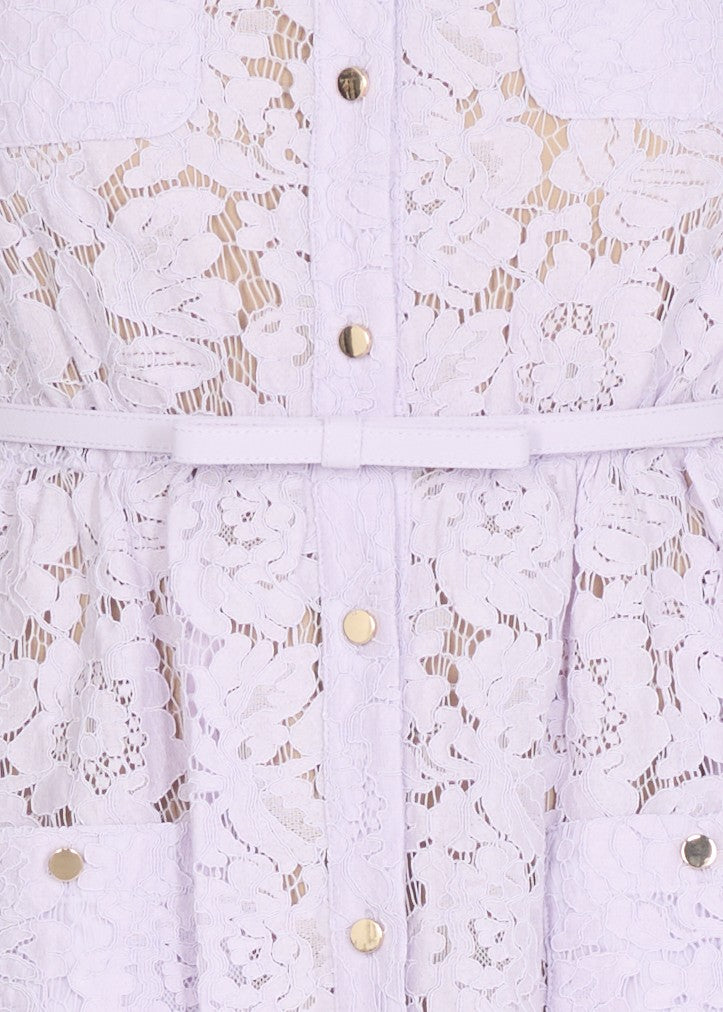 Self-Portrait Lilac Lace Dress