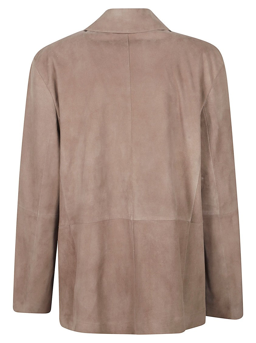 Max Mara Suede Jacket With Classic Lapel