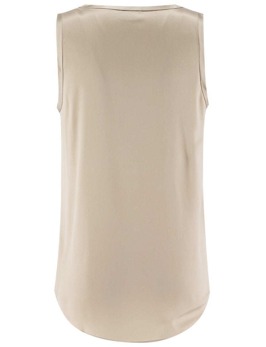Brunello Cucinelli Silk Top With Smooth Finish