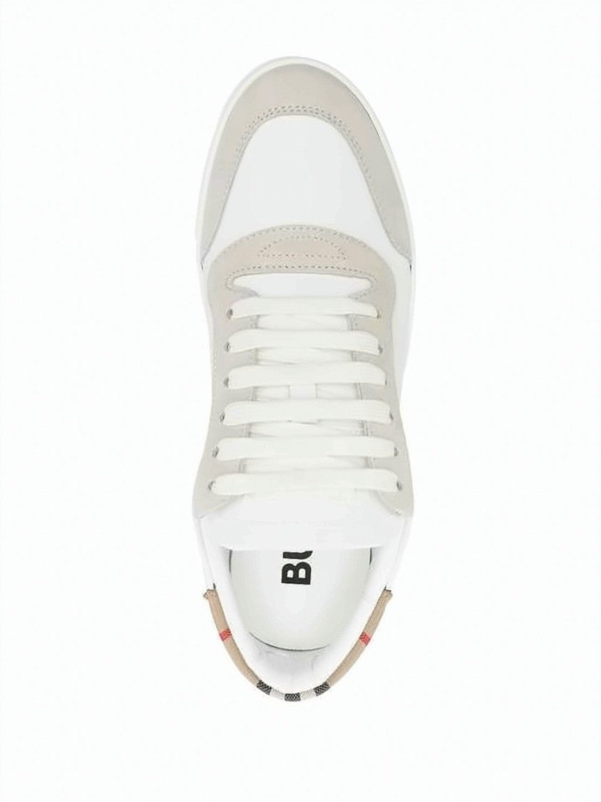 Burberry Low-Top Sneakers With Distinctive Plaid Patch
