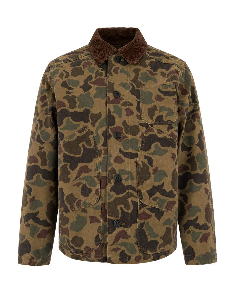 Filson Camouflage Velvet Collar Cotton Overshirt