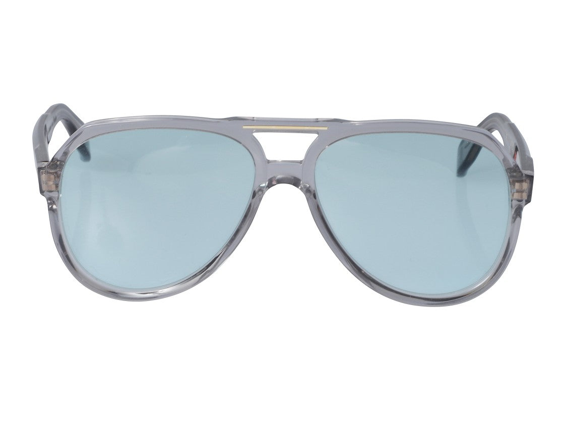 Kador Grey Big Pilot Translucent Aviator Sunglasses