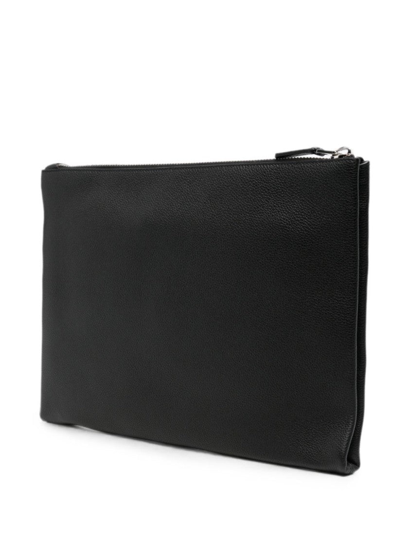 Tom Ford Black Rectangular Smooth Calf Leather Clutch