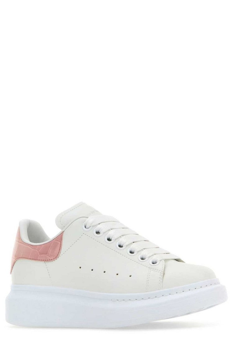Alexander Mcqueen White Calf Leather Sneakers With Sole