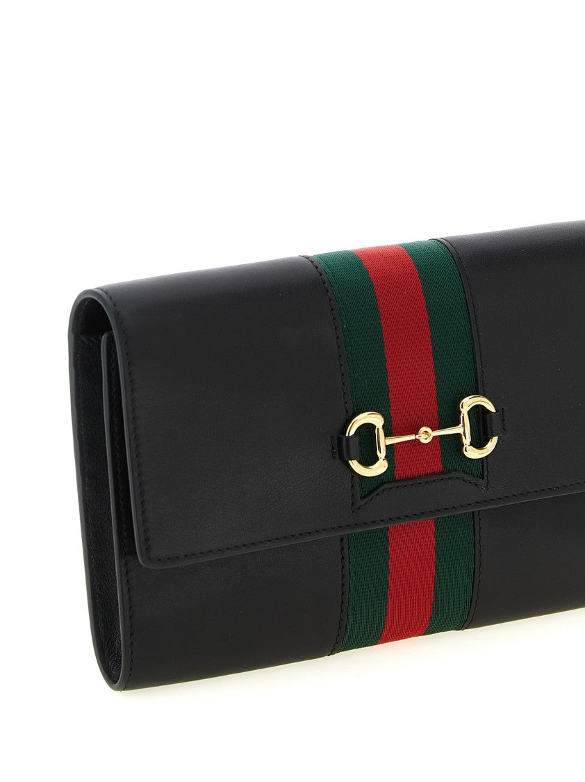Gucci ' Horsebit Web' Wallet On Chain
