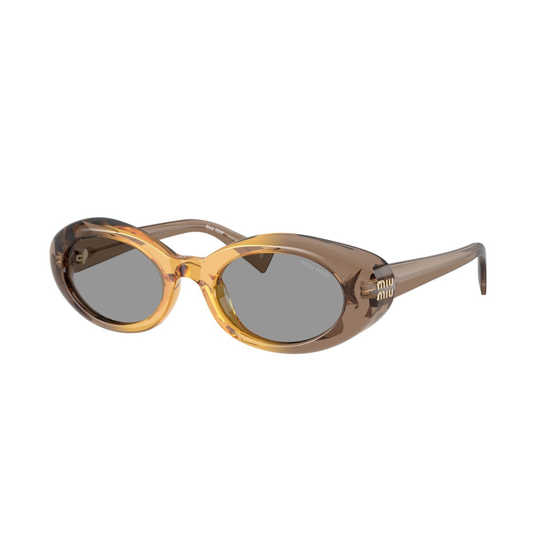 Miu Miu 0Mu B09s Translucent Acetate Oval Sunglasses