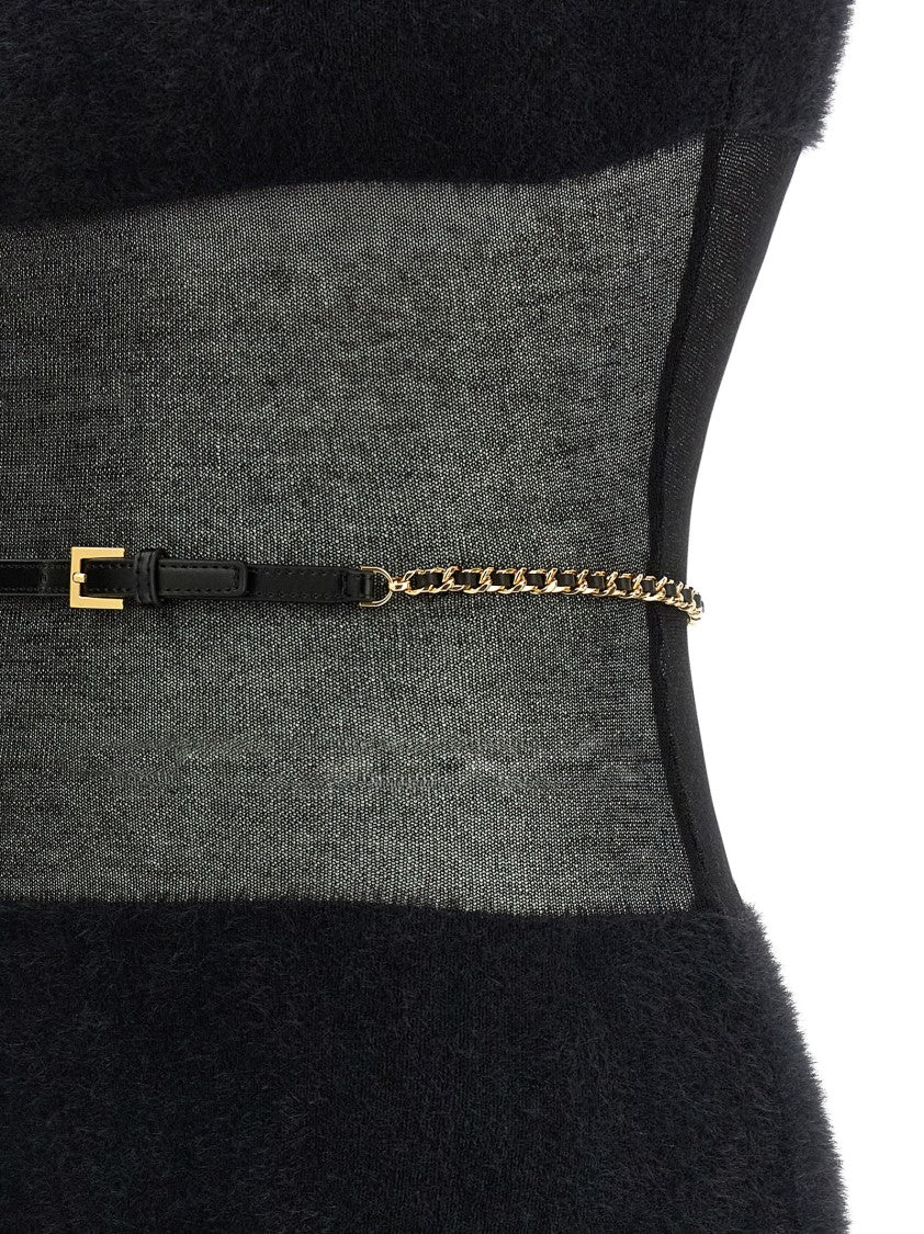 Elisabetta Franchi Gauze Insert Dress