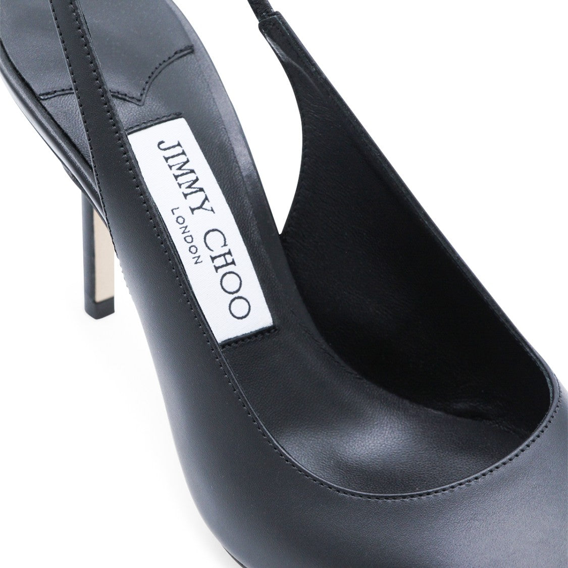 Jimmy Choo Love Black Pointed Toe Slingback Leather Pumps