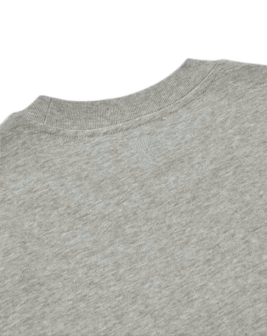 Ami Paris Heather Grey Long-Sleeve Top