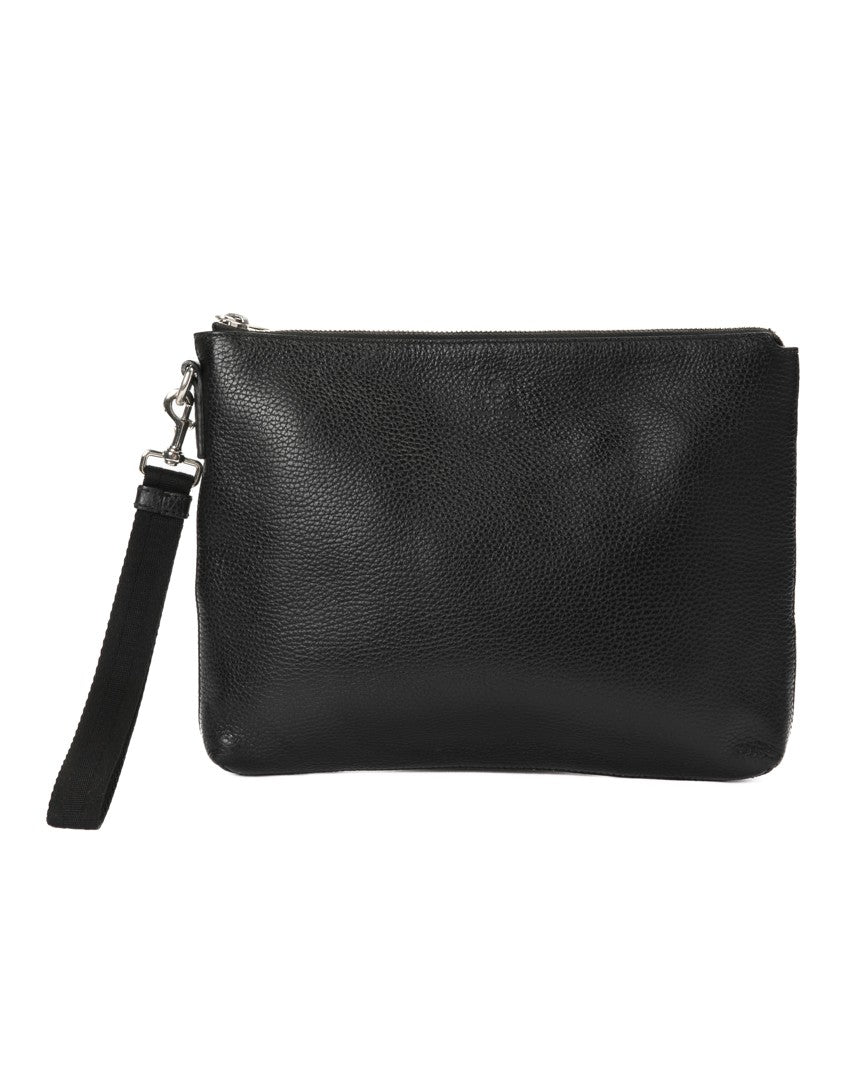 Gucci Black Granulated Leather Pouch