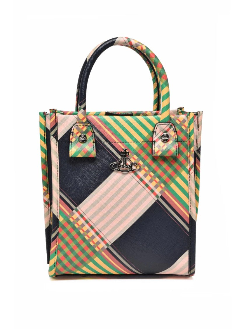Vivienne Westwood Teddy Tote Small With Detachable Strap And Metallic Emblem