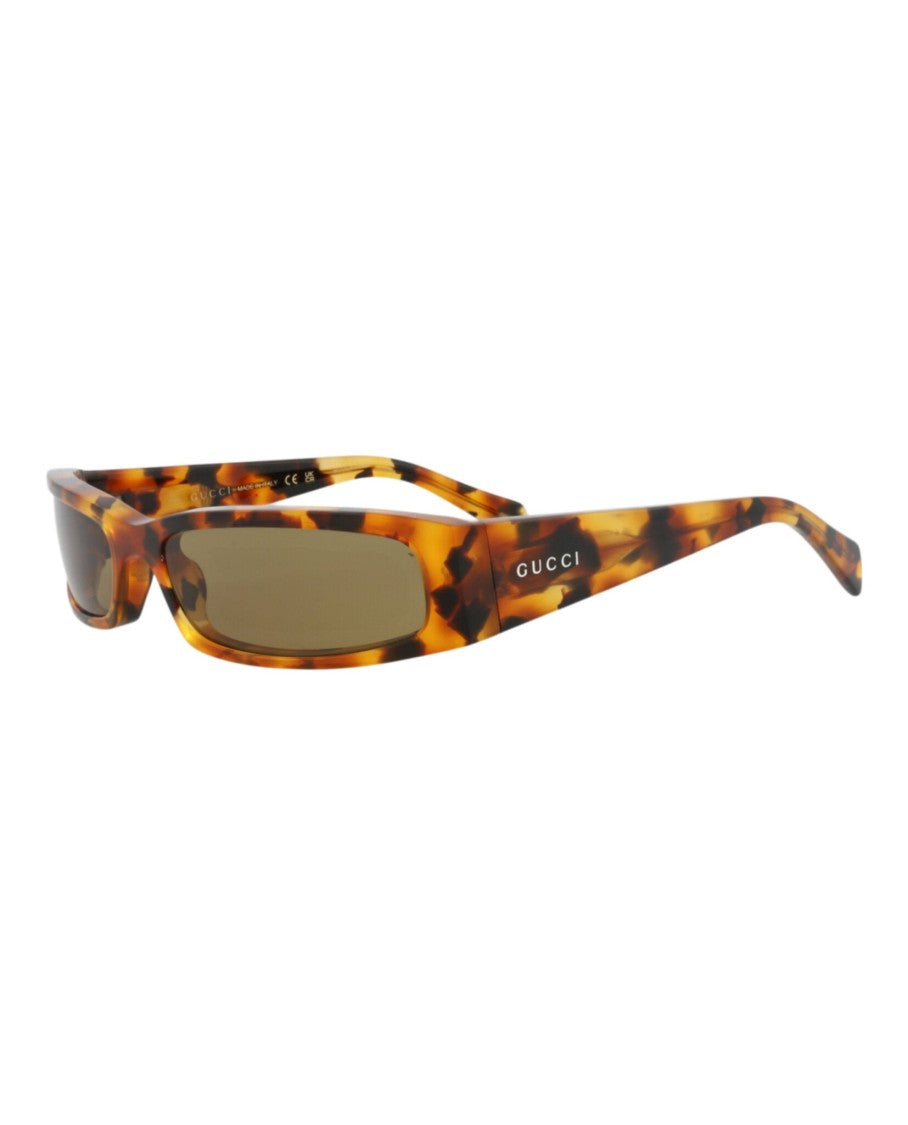 Gucci Square-Frame Recycled Acetate Sunglasses With Tortoiseshell Pattern