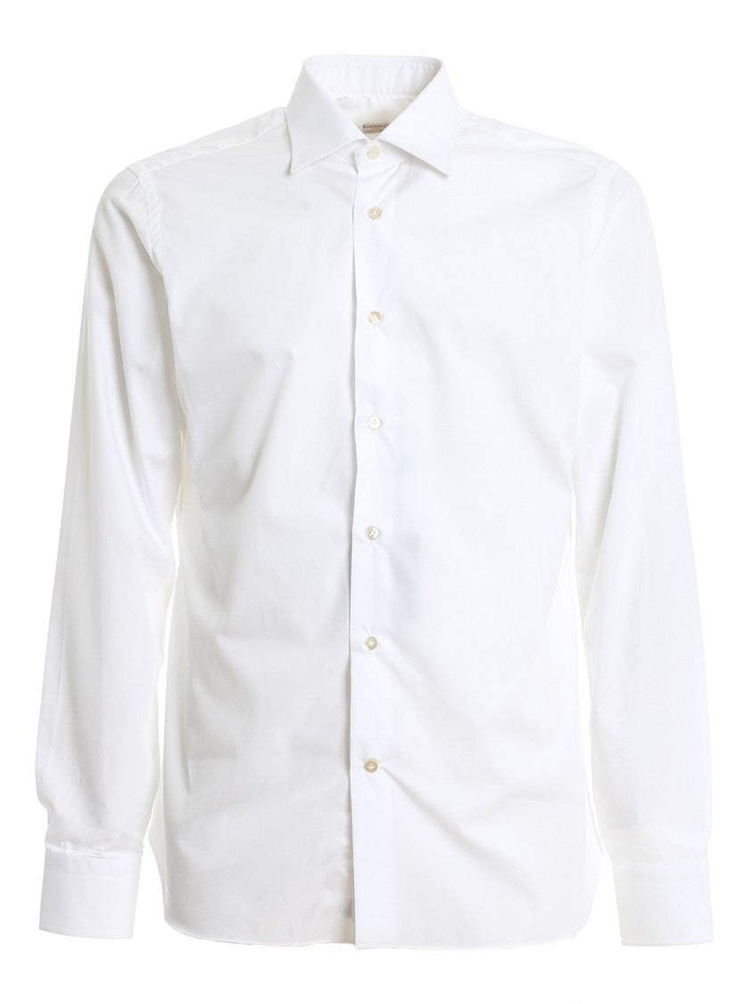 Borriello Slim Fit White Cotton Shirt