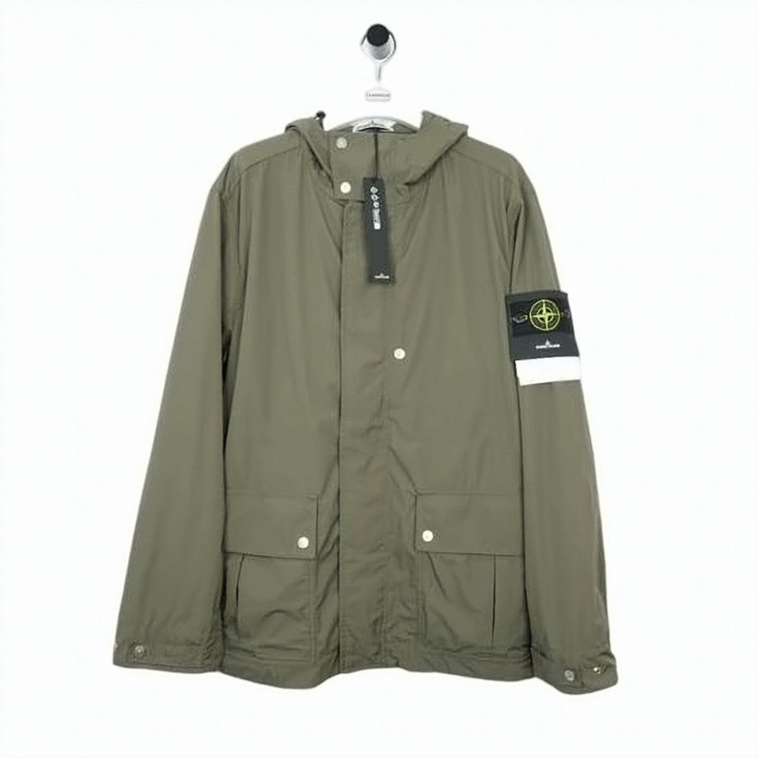 Stone Island Green Stone Island Jacket With Hood