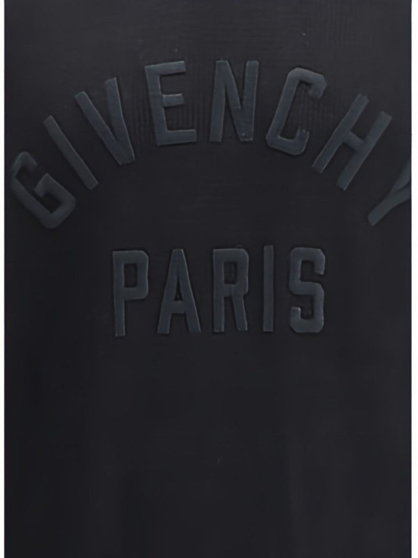 Givenchy Black Embossed Logo Crew Neck Sweater