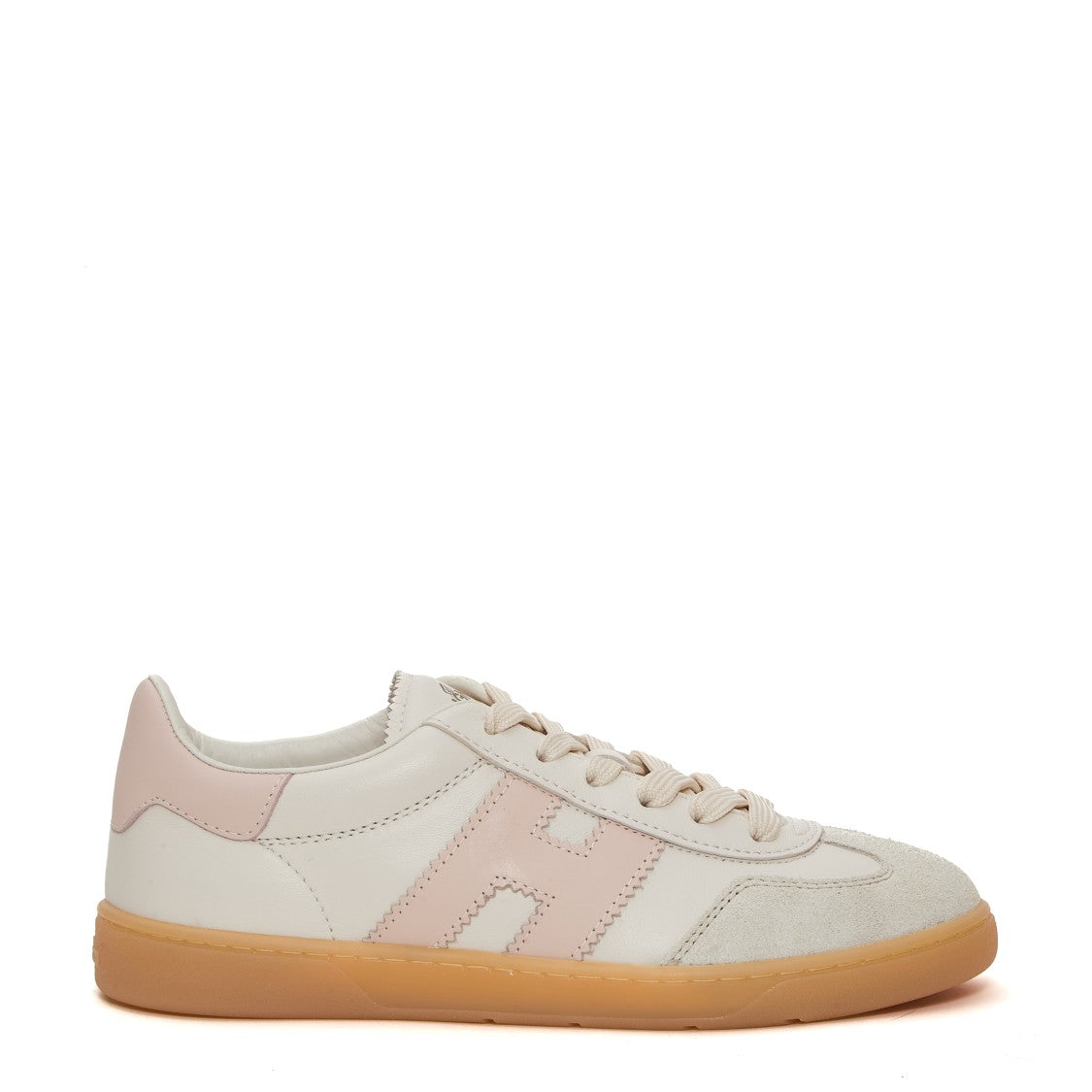 Hogan Cool H Pink Leather White Sneakers
