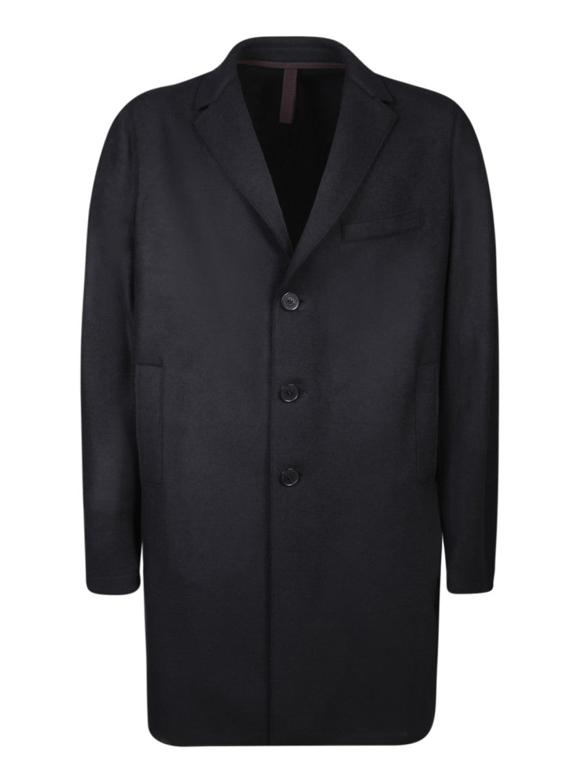 Harris Wharf London Black Single-Breasted Coats