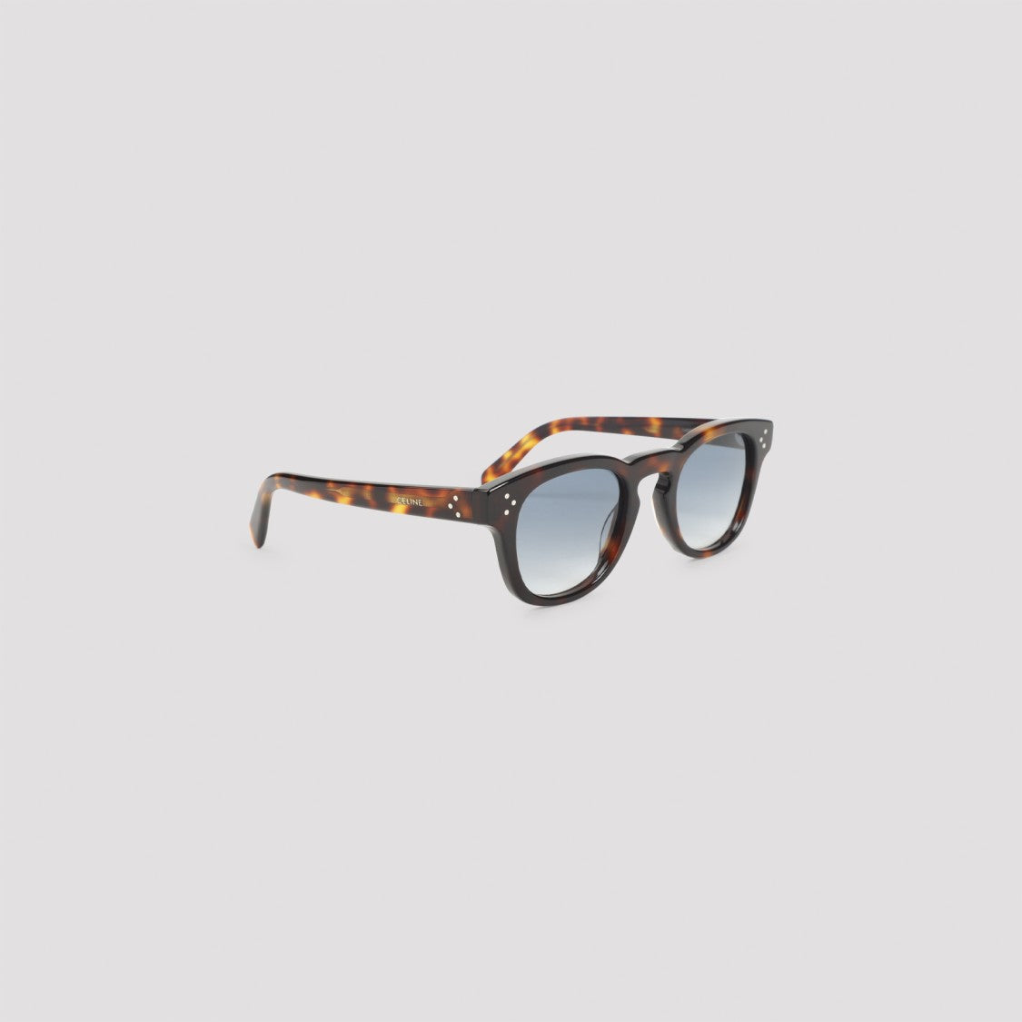 Celine Tortoiseshell Acetate Rounded Sunglasses