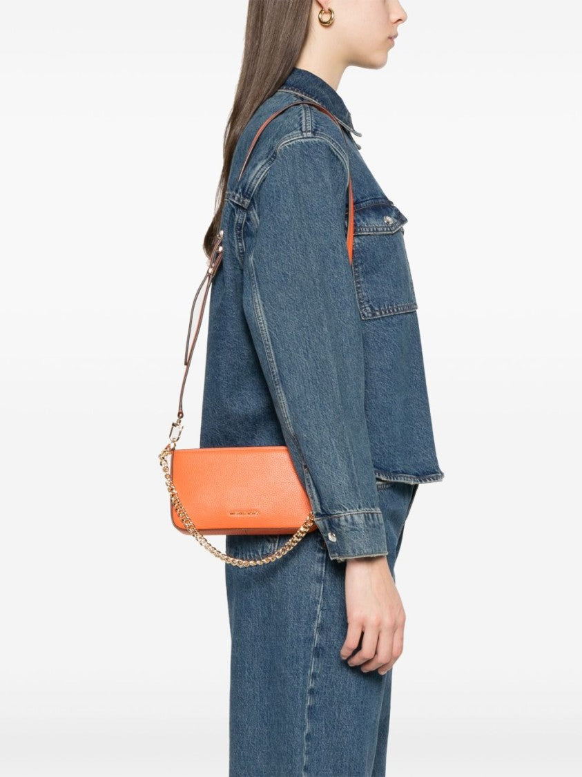 Michael Kors Textured Leather Shoulder Bag With Chain Strap