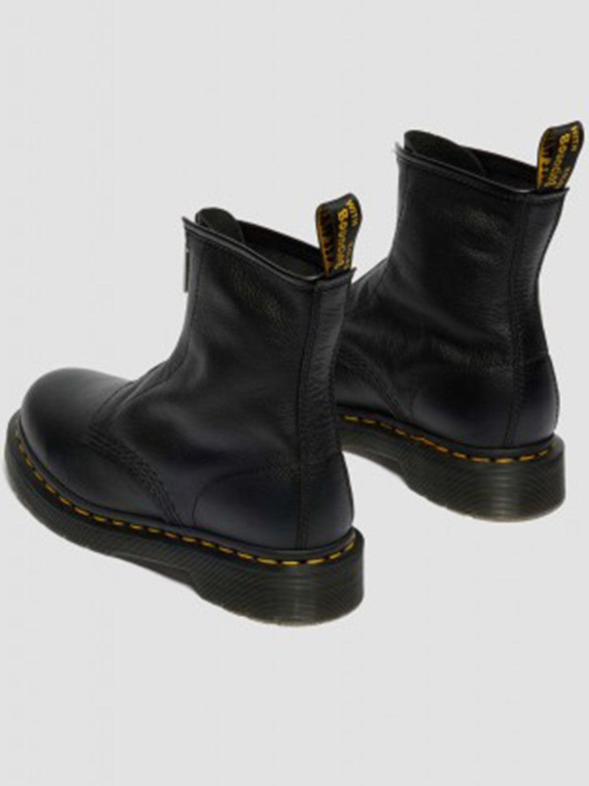 Dr. Martens 1460 Smooth Black Leather Zip Boots