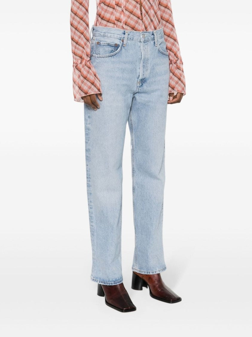Agolde Fran Low-Rise Straight-Leg Jeans