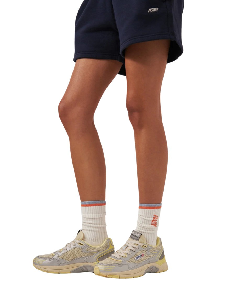 Autry Hyperway Women’S Silver/Lemon Sneakers