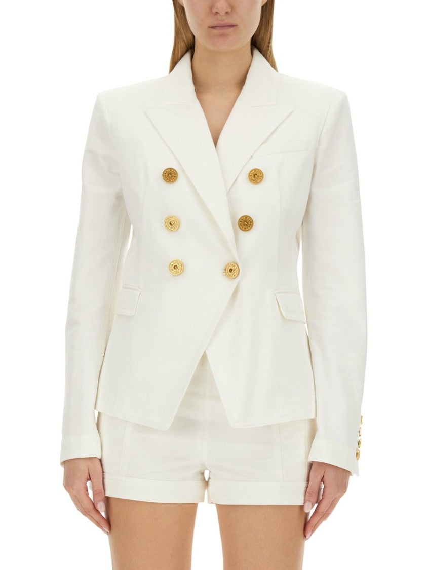 Balmain Double-Breasted Six-Button Jacket