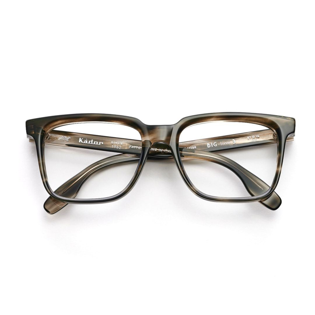 Kador Big 3 Rectangular Tortoiseshell Frame Eyeglasses