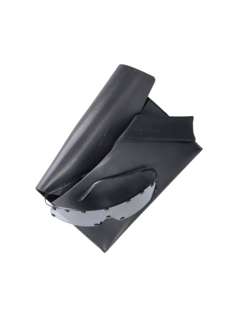 Rick Owens Futuristic Studded Shield Sunglasses