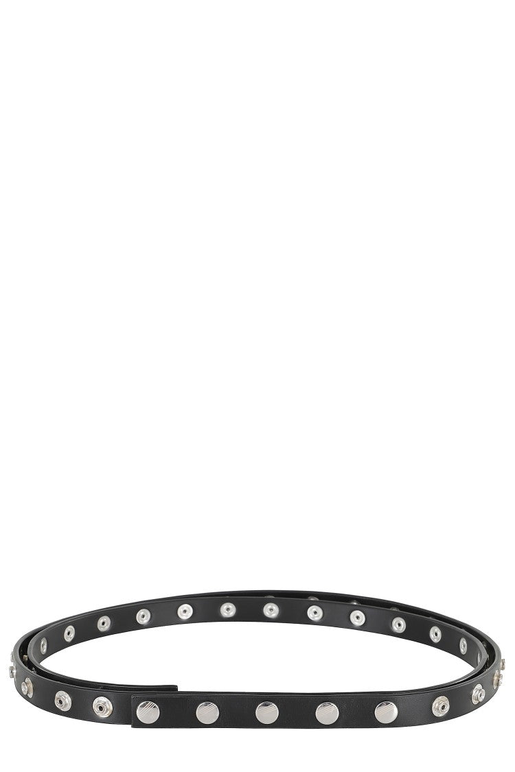 The Attico Studded Black Leather Belt