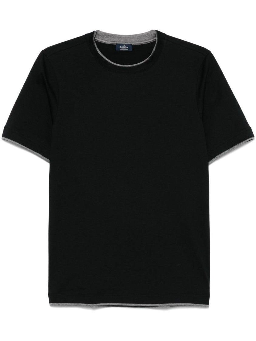 Barba Classic Crew Neck Black T-Shirt