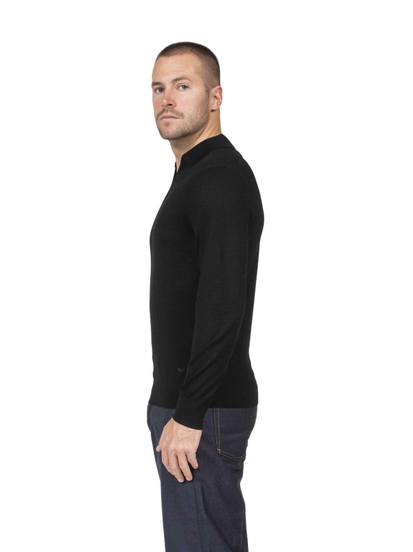 Emporio Armani Subtle V-Neck Fitted Long-Sleeve Pullover