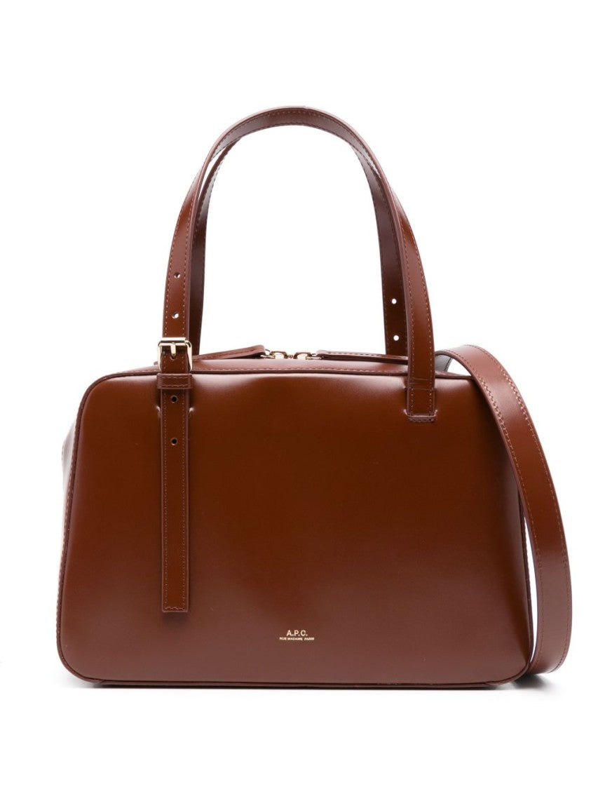 A.P.C. Structured Shoulder Bag With Top Zip Closure