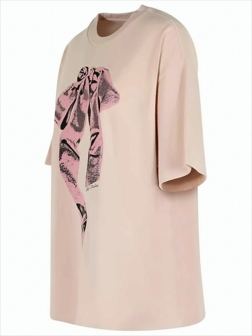 Acne Studios Loose-Fitting Short-Sleeve T-Shirt With Bow Graphic