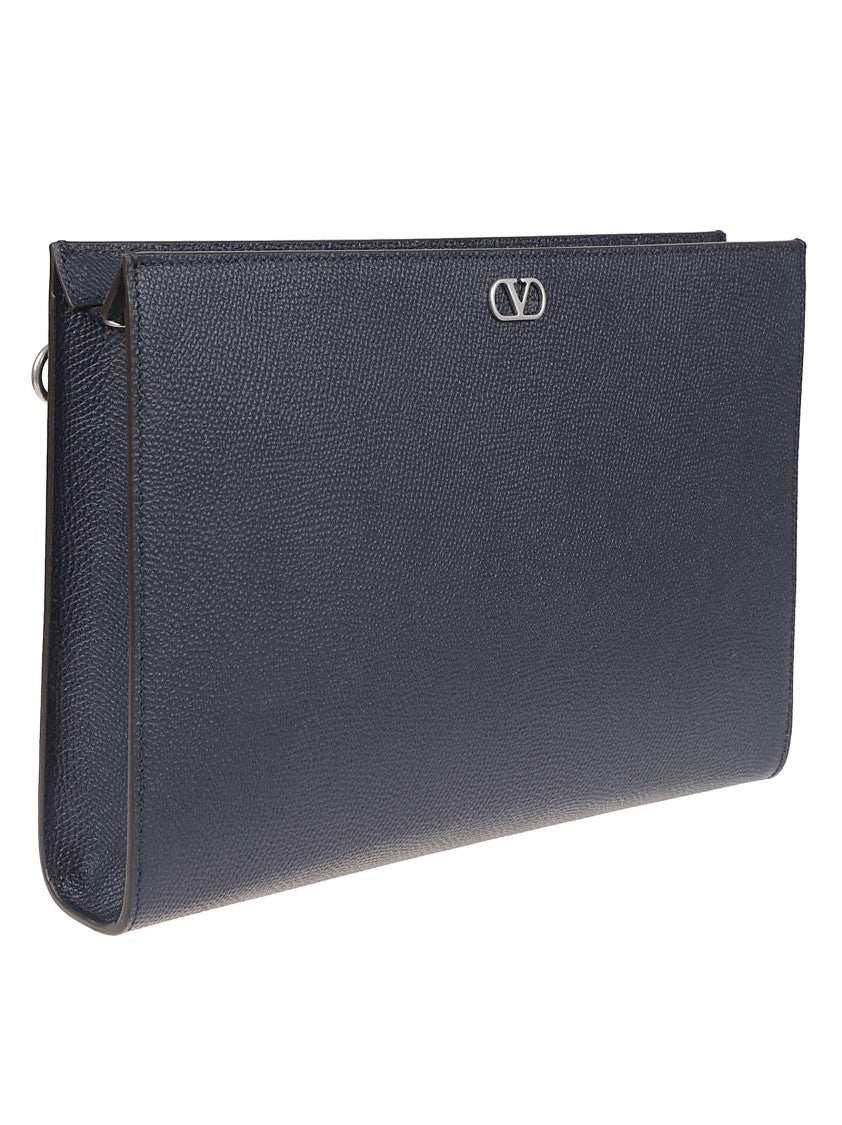 Valentino Garavani Textured Calf Leather Pouch