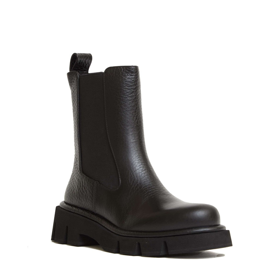 Paloma Barceló Textured Hammered Leather Ankle Boots With Sole